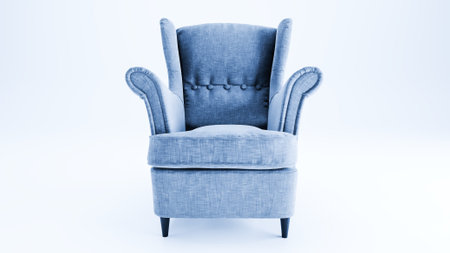 3d render of gray sofa isolated on white backgroundの写真素材