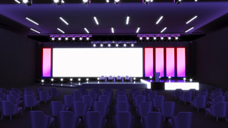 3D render of Empty stage Design for mockup and Corporate identity, Original designed stageの写真素材