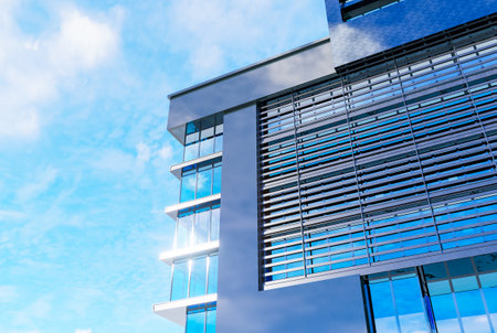 3D render of Modern building architecture, Skyscrapers.