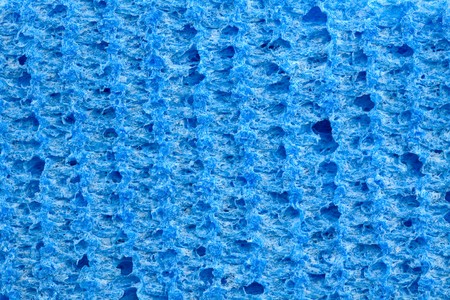 Closeup of Blue Sponge for Use as a Backgroundの写真素材