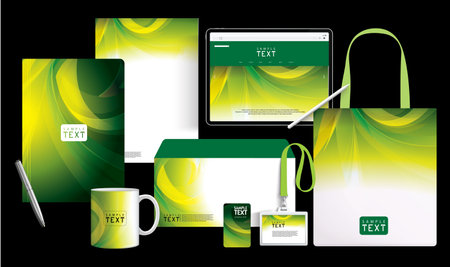 Corporate identity template for your business. Business stationery set.のイラスト素材