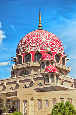 Architectural design of a mosque Dome in Putrajayaのeditorial素材