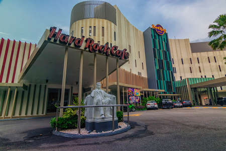 Penang,Malaysia-Mac 31st,2018:Great architectural design of Penang Hard Rock Hotel and cafe with Michael Jackson Monument.This is one of the best hotel in Penang.のeditorial素材