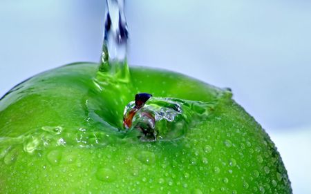 Green Textured Appleの写真素材