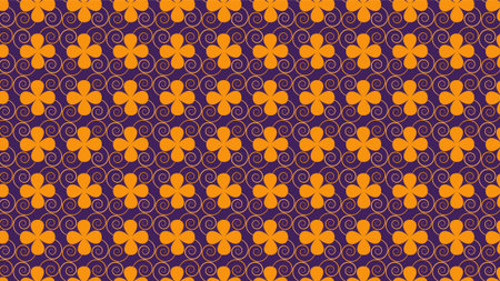 Seamless pattern with decorative floral elements. Vector illustration for your designの写真素材