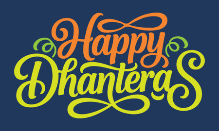 Happy Hanukkah. Hand drawn lettering. Vector illustration.のイラスト素材