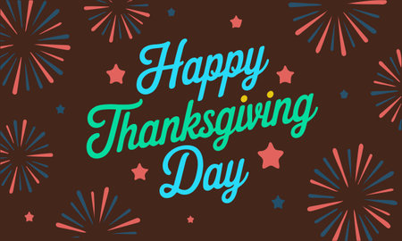 Happy thanksgiving day greeting card. Lettering design vector illustration.のイラスト素材
