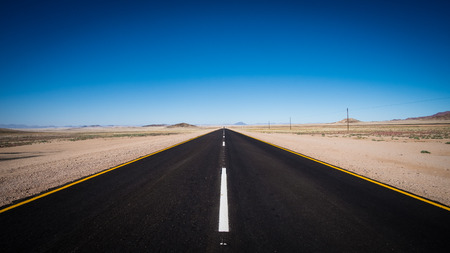 Endless Road in Namibiaの写真素材