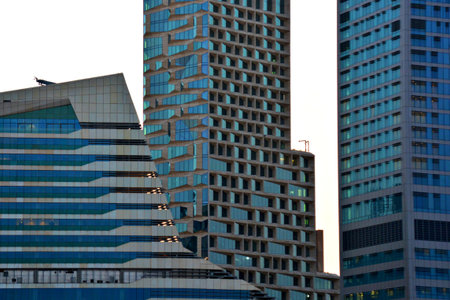 Skyscrapers in the business district of Bangkok, Thailand.