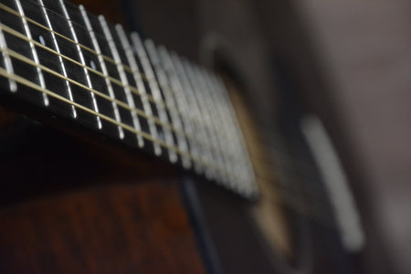 Classical guitar up closeの写真素材