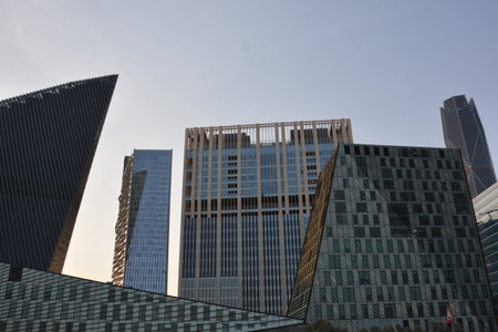 Modern Geometric Architecture at King Abdullah Financial District