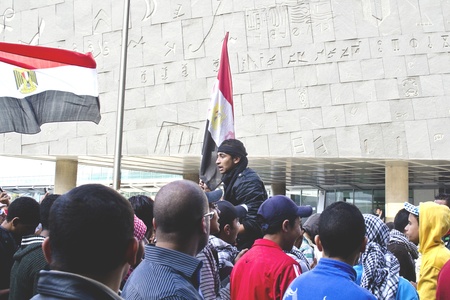 Alexandria, Egypt - Nov 25, 2011 - Egyptians demonstrating against military ruleのeditorial素材
