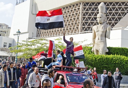 Alexandria, Egypt - Nov 25, 2011 - Egyptians demonstrating against military ruleのeditorial素材