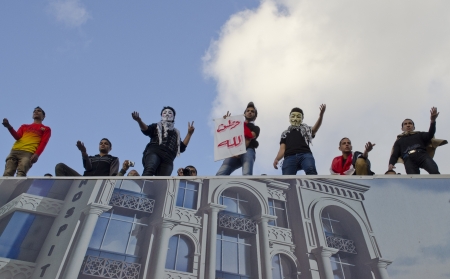 Alexandria, Egypt - December 7, 2012 -Demonstrations against President Morsiのeditorial素材