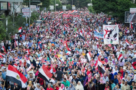 Alexandria, Egypt - June 30, 2013 - Egyptians demonstrate against president Morsiのeditorial素材