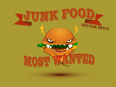 junk food conceptのイラスト素材