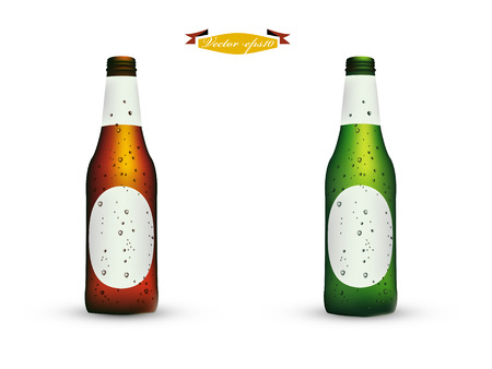 bottle of beer vectorのイラスト素材