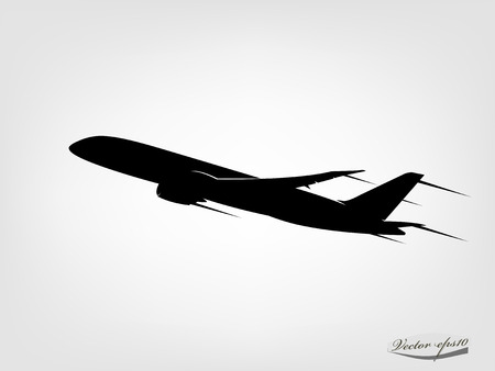 air plane silhouetteのイラスト素材