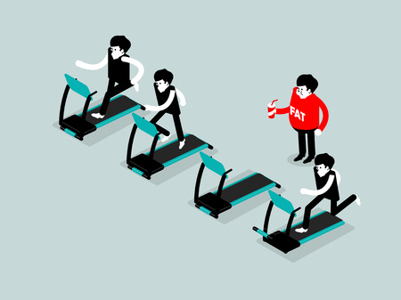 isometric illustration of healthy lifestyle conceptのイラスト素材