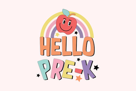 Retro Back to school typography t shirt design vector Print Templateのイラスト素材