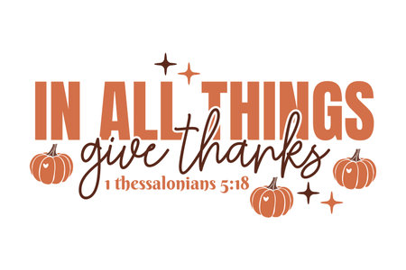 Fall & Thanksgiving, Christian SVG T-shirt Designのイラスト素材