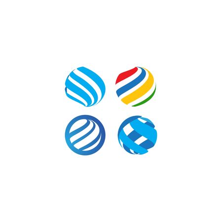 global technology logo vector illustrationのイラスト素材