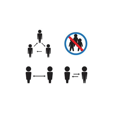 social distancing icon vector illustrationのイラスト素材