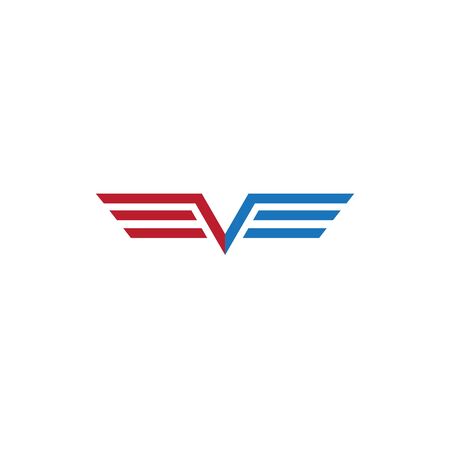 Falcon Wing Logo Template vector icon designのイラスト素材