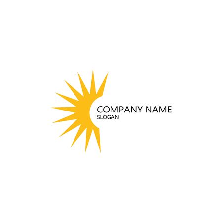 sun ilustration logo vector icon templateのイラスト素材