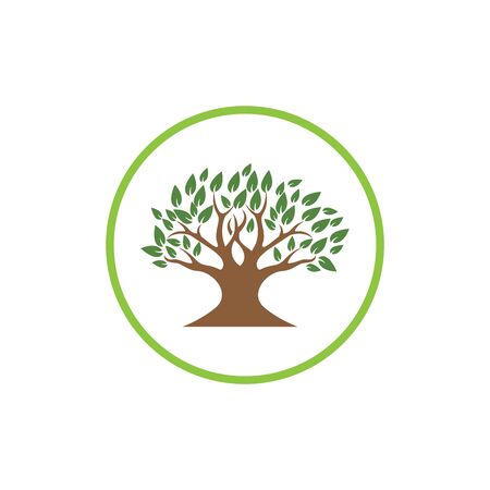 Tree logo template vector illustrationのイラスト素材