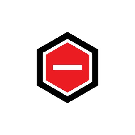stop logo icon vector template illustrationのイラスト素材