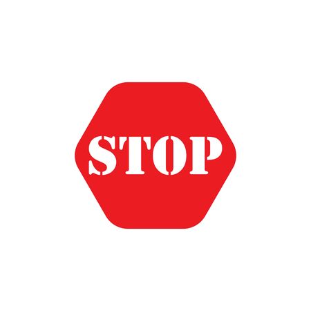 stop logo icon vector template illustrationのイラスト素材