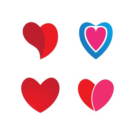 Heart Logo Template vector illustrationのイラスト素材