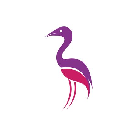 Flamingo logo ilustration vector templateのイラスト素材