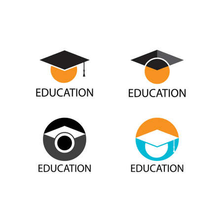 toga cap logo template vector ilustrationのイラスト素材