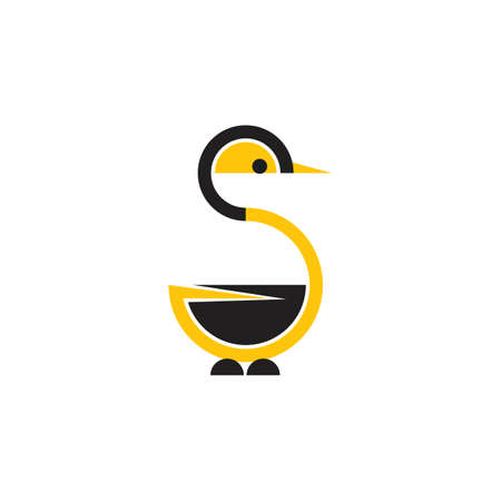 duck logo icon vector template designのイラスト素材