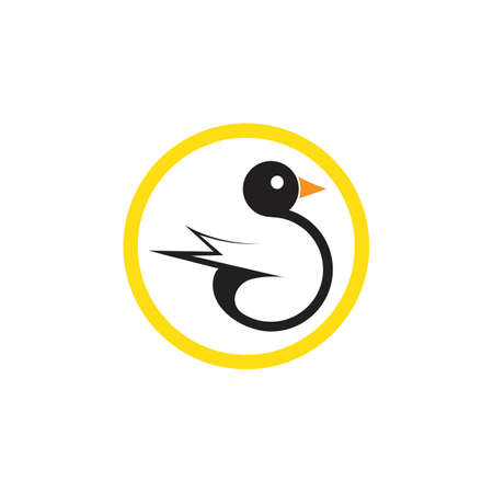 duck logo icon vector template designのイラスト素材
