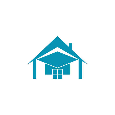 home school logo icon vector illustrationのイラスト素材