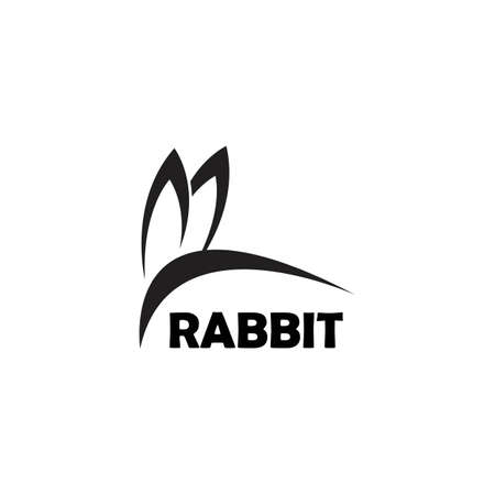 rabbit logo vector icon template illustrationのイラスト素材