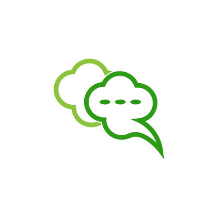 Speech bubble icon Logo template vectorのイラスト素材
