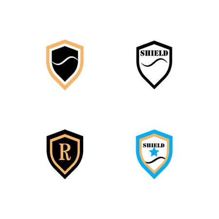 Shield symbol logo template vector illustrationのイラスト素材