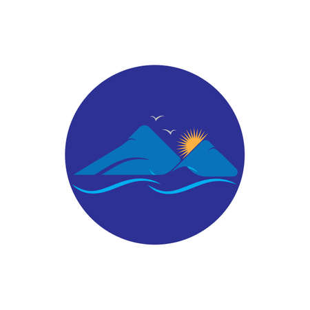 High Mountain icon  Logo Business Template Vectorのイラスト素材