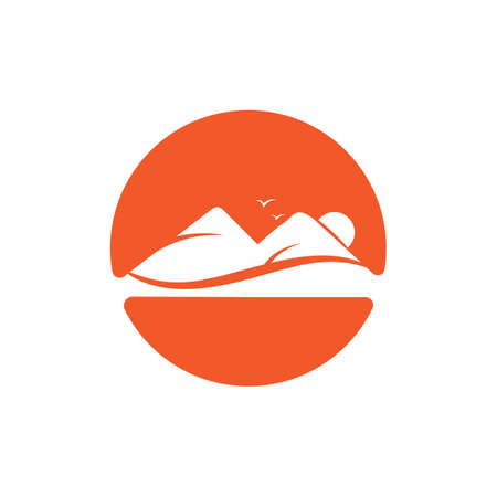High Mountain icon  Logo Business Template Vectorのイラスト素材