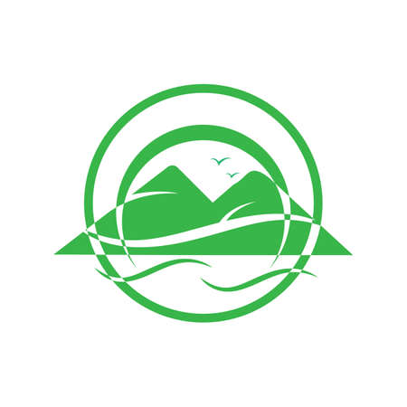 High Mountain icon  Logo Business Template Vectorのイラスト素材
