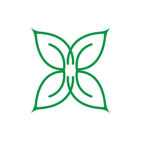 Green leaf logo ecology nature element vector iconのイラスト素材