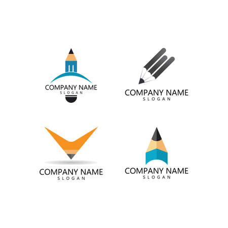 Pencil logo icon vector template designのイラスト素材