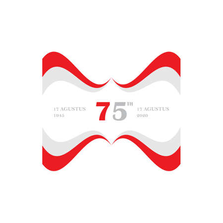 flag indonesia independence vector design