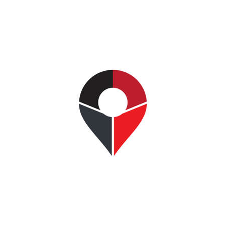 Location point Logo vector templateのイラスト素材