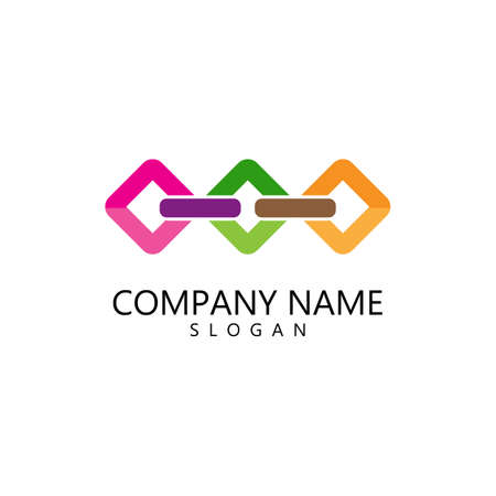 Chain Business corporate abstract unity vector design templateのイラスト素材