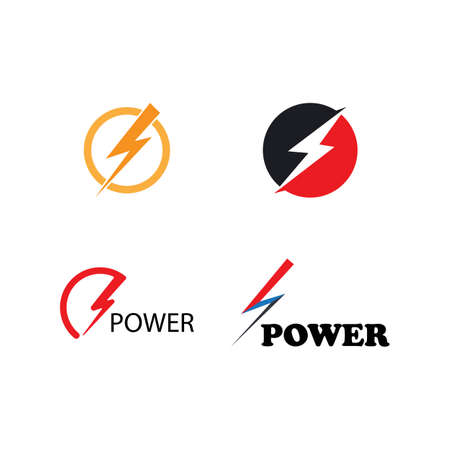 Lightning Logo Template vector icon illustration designのイラスト素材